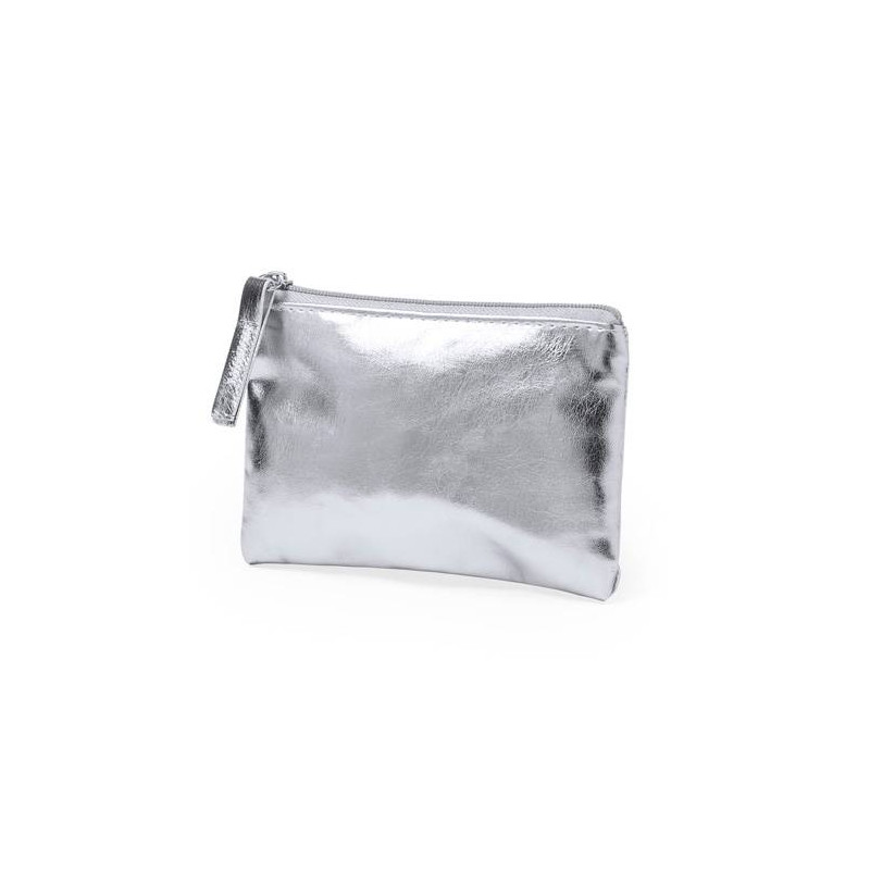 GELDBÖRSE AUS SILBERFARBENEM METALLIC
