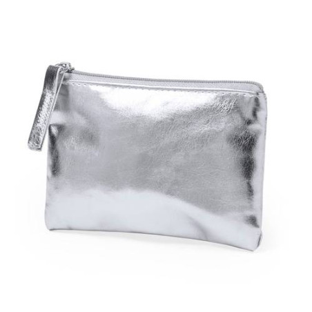 GELDBÖRSE AUS SILBERFARBENEM METALLIC
