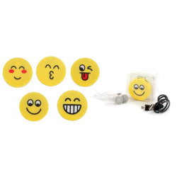 EMOTICON MP3 NELLA CUFFIA DEL CAVO DELLA CONFEZIONE REGALO