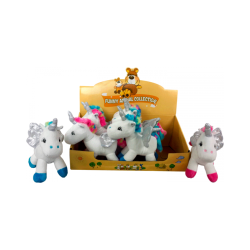 PRÉSENTOIR AVEC 8 PELUCHES LICORNE