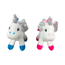 DISPLAY WITH 8 PLUSHED UNICORN