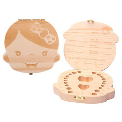 BOÎTE EN BOIS POUR SAUVER LES DENTS DE LAIT