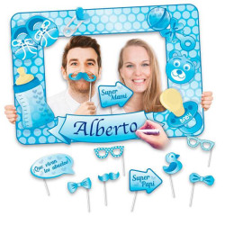 BABY BAPTISM PHOTOCALL WITH FRAME AND ACCESSORIES