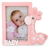 PORTE PHOTO EN BOIS GIRAFE ROSE