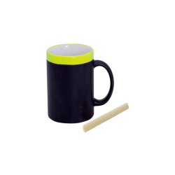 TAZA PIZARRA CERAMICA EN CAJITA INDIVIDUAL AMARILL