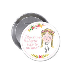 LOT DE 12 BOUTONS DE COMMUNION FILLE