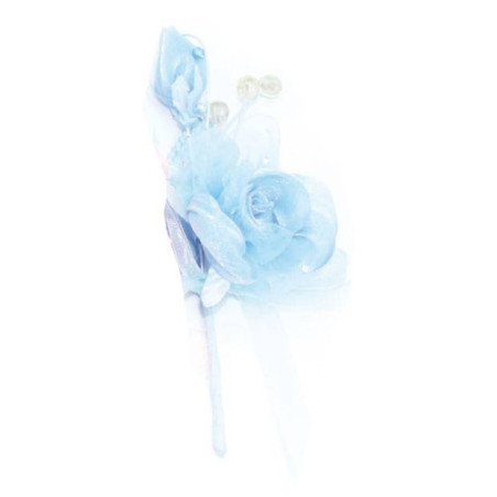 LARGE BLUE FABRIC FLOWER