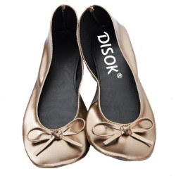 WEDDING BALLERINAS IN GIFT BAG L BRONZE
