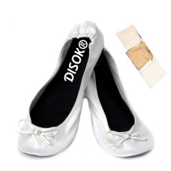 WEDDING BALLERINAS IN GIFT BAG L WHITE