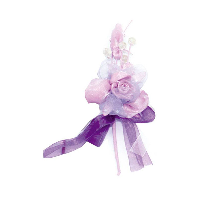 FLOR DE TELA GRANDE LILA