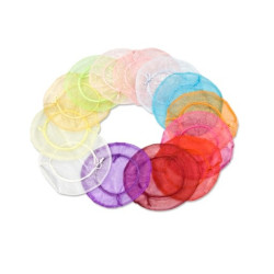 ROUND ORGANZA BAG 22 CM BLACK