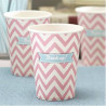 SET OF 8 PINK ZIGZAG GLASSES