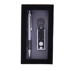 SET STIFT SCHLÜSSELANHÄNGER LED-TASCHENLAMPE SCHWARZES GEHÄUSE