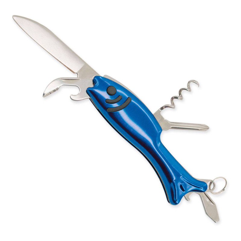 MULTIFUNCTION POCKET KNIFE 7 USES BLUE FISH