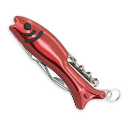 COUTEAU DE POCHE MULTIFONCTION 7 USAGES POISSON ROUGE