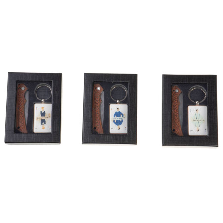 POCKET KNIFE KEYRING SET IN GIFT CASE CARTAMEN