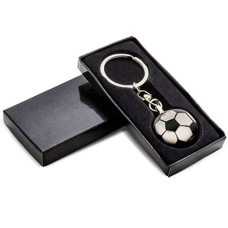 PORTE-CLÉS FOOTBALL EN MÉTAL PRÉSENTÉ DANS UNE BOÎTE CADEAU