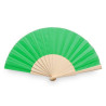 FAN OF FABRIC AND WOOD IN GREEN BOX