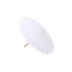 WHITE BAMBOO PAPER PARASOL