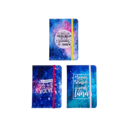 UNIVERSE NOTEBOOK WITH ELASTIC BAND CLOSURE