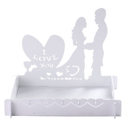 EXPOSITOR DE MADERA TROQUELADO BODA