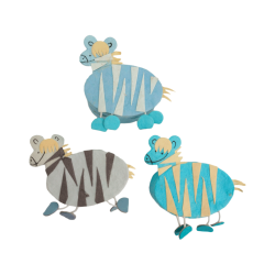 2X1 SET 15 CAJITAS AZUL CEBRAS