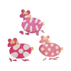 2X1 SET 15 CAJITAS ROSA CEBRAS