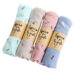 PINEAPPLE AND FLAMINGO SCARF WITH KRAFT PRESENTATION