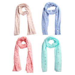 PINEAPPLE AND FLAMINGO SCARF WITH KRAFT PRESENTATION