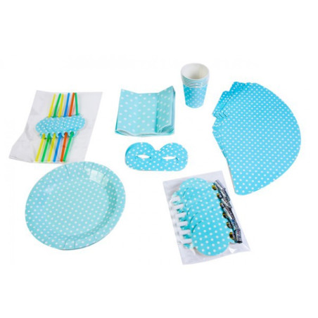 BLUE BABY SHOWER PARTY SET 7 DIFFERENT ARTICLES