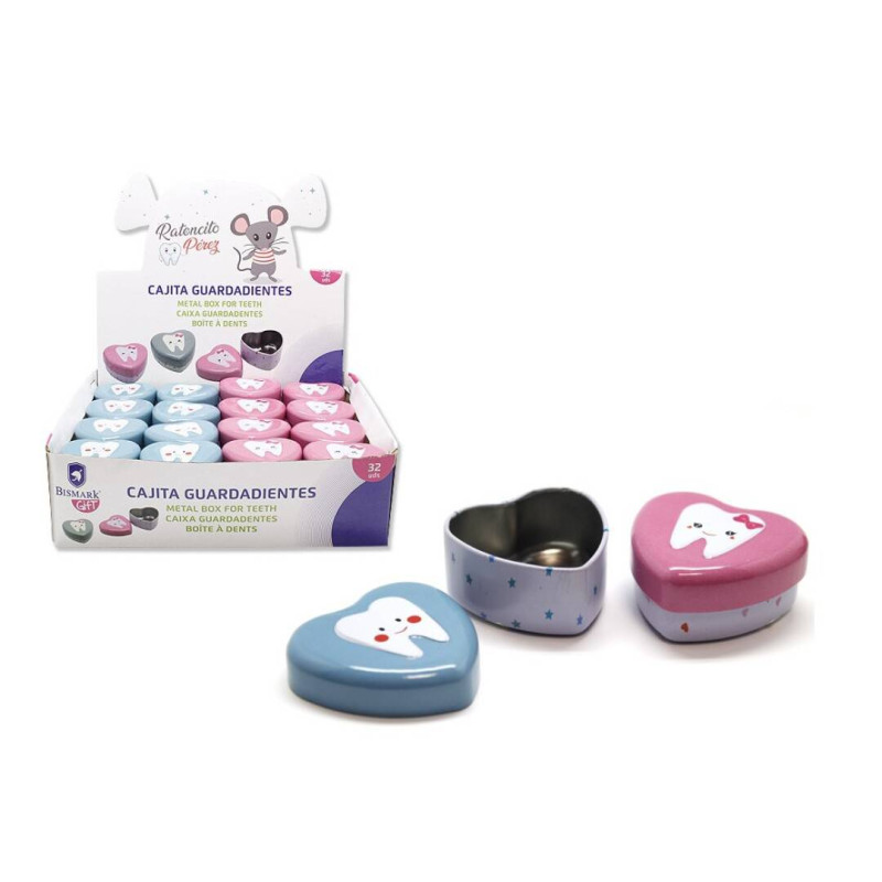 EXPOSANT 32 BOÎTES EN MÉTAL DENTS DE SOURIS PEREZ