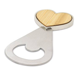 ABREBOTELLAS EN FORMA CORAZON LOVE MADERA