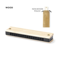 ARMONICA DE MADERA CON FUNDA DE REGALO