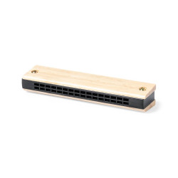 ARMONICA DE MADERA CON FUNDA DE REGALO